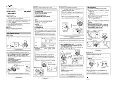JVC VN-V225VPU / VN-X235VPU Installation Guide - cover page
