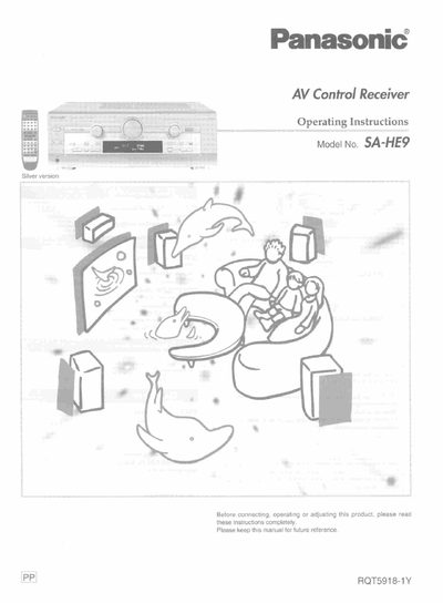 Panasonic SA-HE9 AV Control Receiver Operating Instructions - cover page
