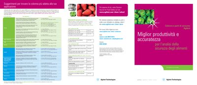 Agilent Food Safety Analysis Columns and Consumables Brochure - cover page