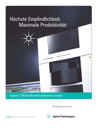 Agilent 7100 Capillary Electrophoresis System Product Leaflet - cover page