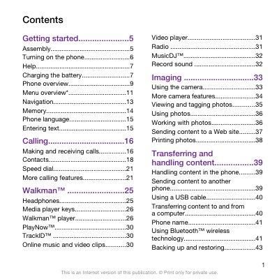 Sony Ericsson W995 User Manual
