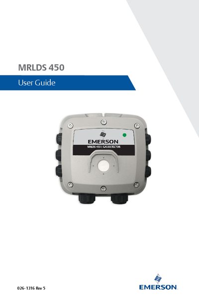 Emerson MRLDS-450 Gas Detector User Guide