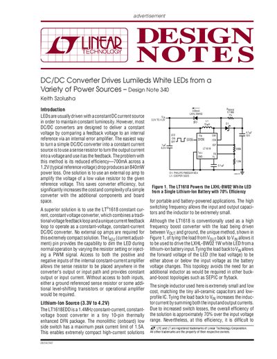 LINEAR dn340f Data Sheet