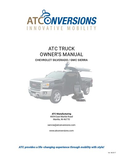 ATC Truck Owner's Manual - cover page