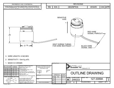 DYTRAN 2W033 Data Sheet - cover page