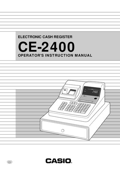 Casio CE-2400 Electronic Cash Register Operator's Instruction Manual - cover page
