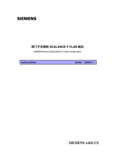 Siemens SCALANCE X414-3E Switch Configuration Manual - cover page