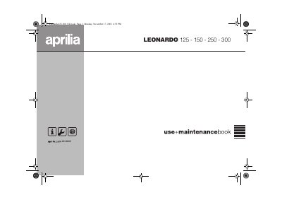 Aprilia Leonardo 125/150/250/300 Maintenance and Operation Manual - cover page