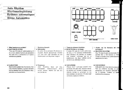 Yamaha AUTO Rhythm User Manual - cover page