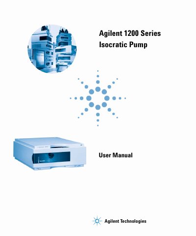 Agilent 1200 Series Isocratic Pump User Manual - cover page