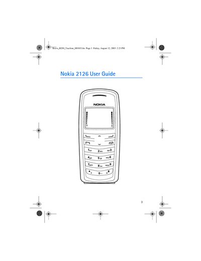Nokia 2126 User Manual - cover page