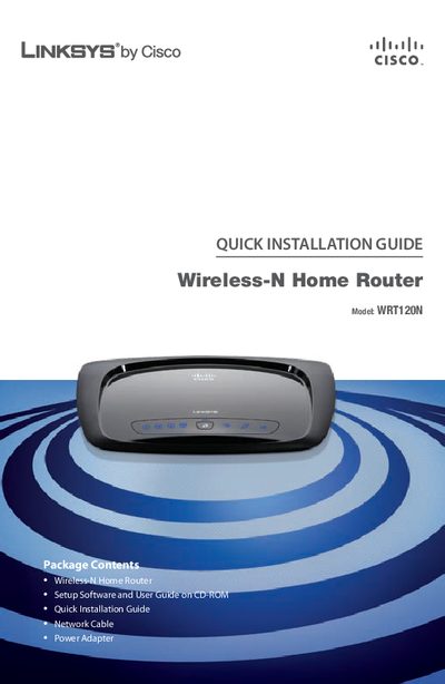 Linksys WRT120N Quick Installation Guide - cover page