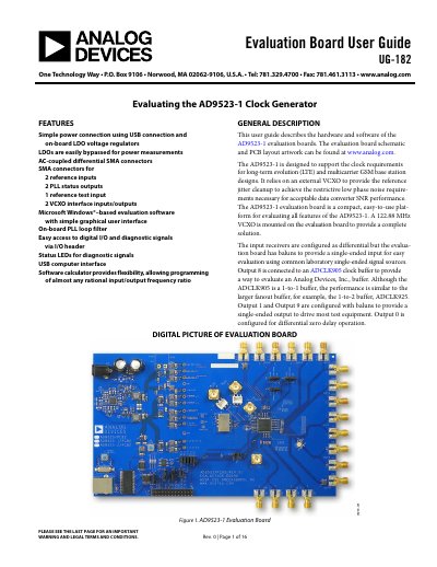 ANALOG DEVICES UG-182 handbook