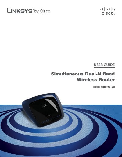 Linksys WRT610N Simultaneous Dual-N Band Wireless Router User Guide - cover page