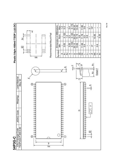 54P3G-C Plastic 54pin 400mil TSOP (II)(LOC) - cover page