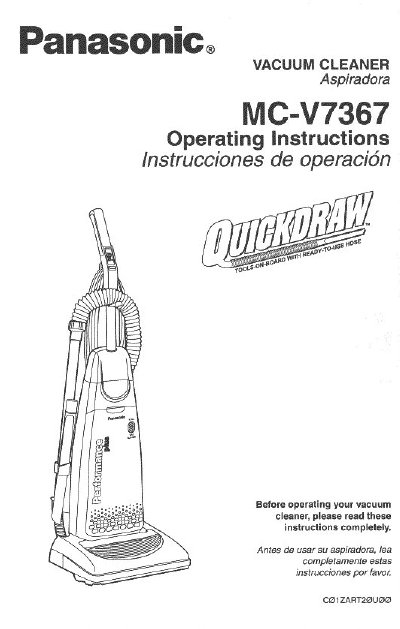 Panasonic MC-V736701 Manual - cover page