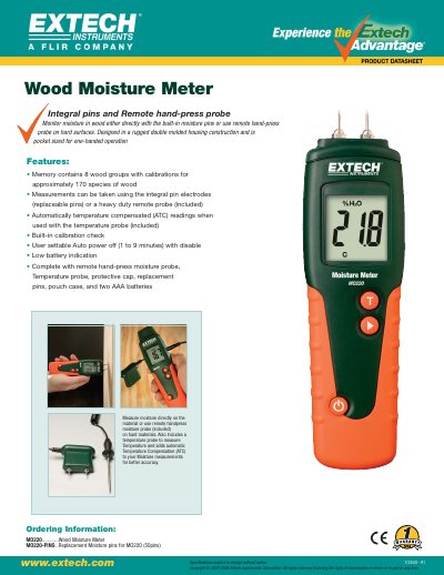 EXTECH M0220 Manual - cover page