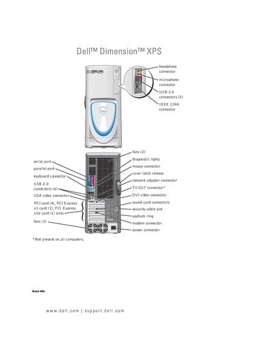 Dell Dimension XPS WHL User Manual - cover page