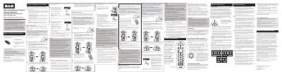 Philips RCR312WR / RCR311BR / RCR311BIR / RCR311SR / RCR311STR Universal Remote Control Owner's Manual - cover page
