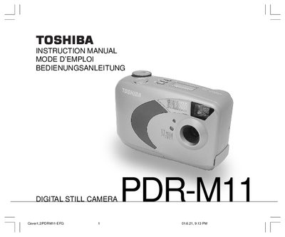 Toshiba PDR-M11 Digital Still Camera Instruction Manual
