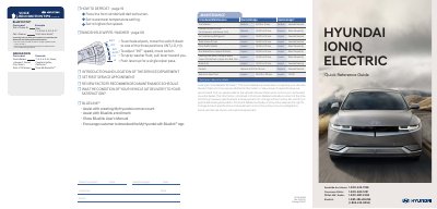 Hyundai IONIQ Electric Quick Reference Guide - cover page