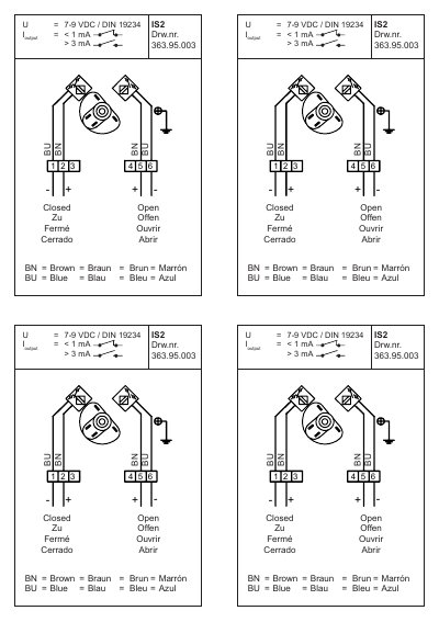 IS2 Drw.nr. 363.95.003 U = 7-9 VDC DIN 19234 I output = 1 mA 3 mA - cover page