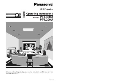 Panasonic PT-L300U/PT-L200U LCD Projector Operating Instructions - cover page