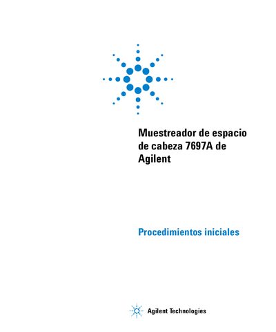 Agilent Muestreador de espacio de cabeza 7697A de Procedimientos iniciales Manual - cover page