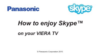panasonic TYCC10W-SKYPE - cover page