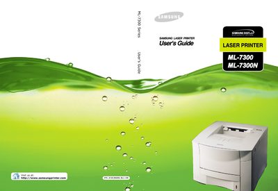 Samsung ML-7300/ML-7300N Laser Printer User Guide - cover page