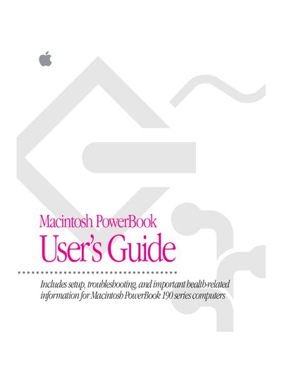 Apple Macintosh PowerBook 190 Series User's Guide - cover page