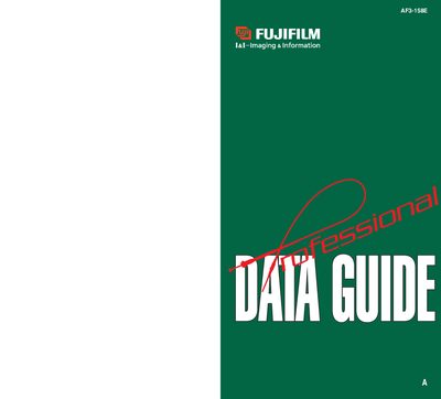 Fujifilm Professional Data Guide - cover page