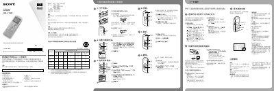 Sony ICD-UX522/UX522F/UX523/UX523F Digital Voice Recorder Quick Start Guide