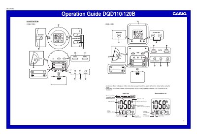 Casio DQD-120B Operation Guide - cover page