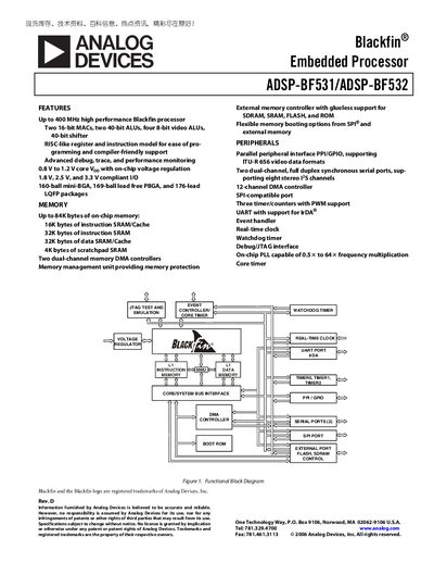 Analog Devices ADSP-BF531/ADSP-BF532 Blackfin Embedded Processor Handbook