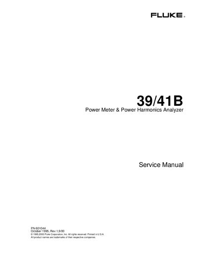 Fluke 39/41B Service Manual - cover page