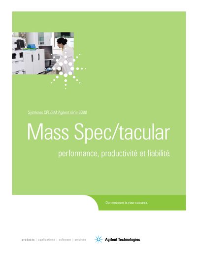 Agilent 6000 Series LC/MS Systems Product Leaflet - cover page