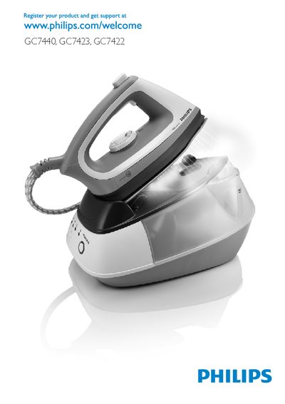 Philips GC7440, GC7423, GC7422 Steam Iron User Manual