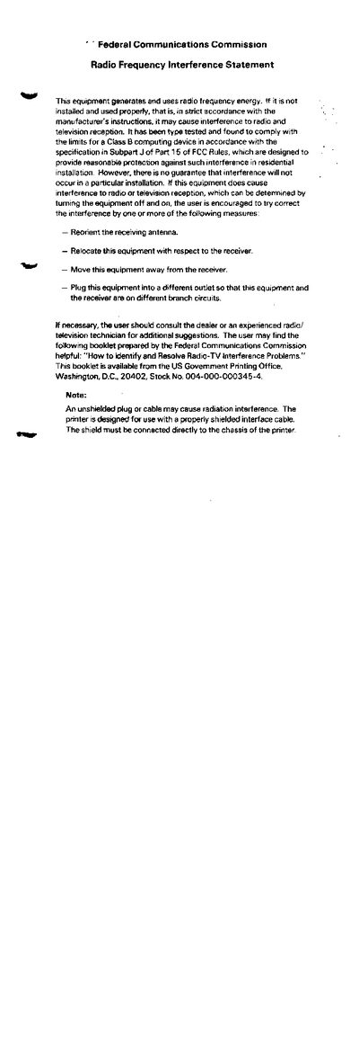 Dot Matrix Printer User Manual - cover page