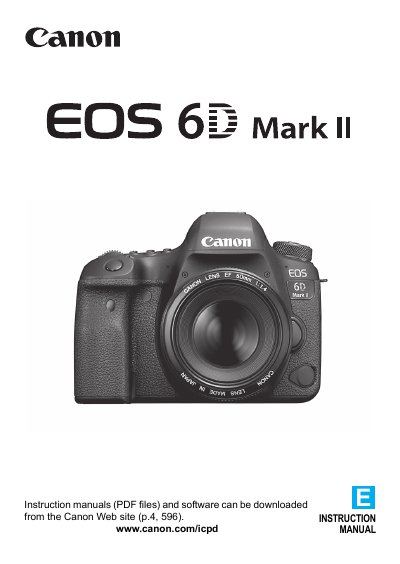 Canon EOS 6D Mark II User Manual - cover page