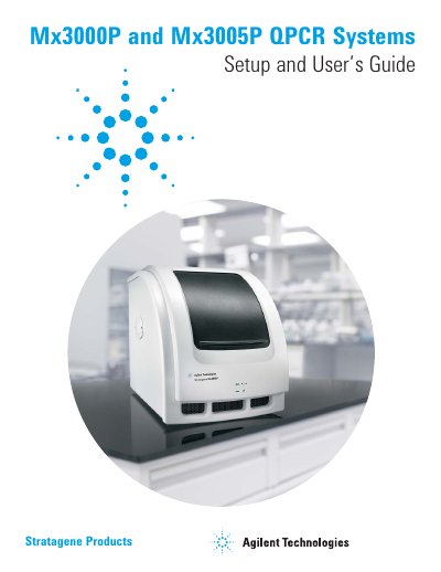 Mx3000P Mx3005P QPCR Systems Setup User Guide - cover page