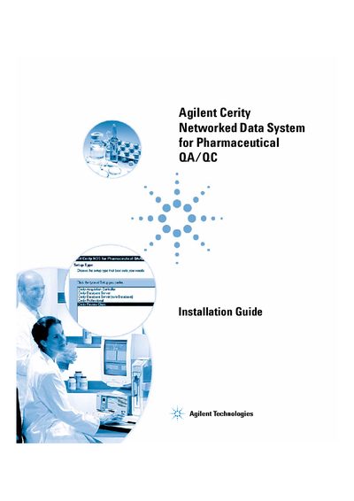 Agilent Cerity Networked Data System for Pharmaceutical QA/QC Installation Guide - cover page