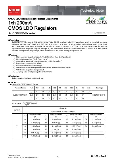 ROHM BU34TD2WNVX handbook - cover page