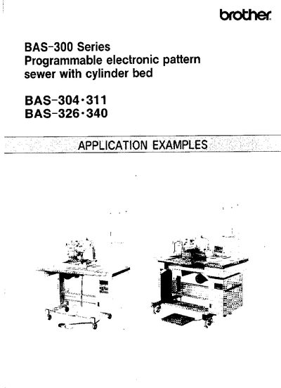 brother BAS-304/311/326/340 Manual - cover page