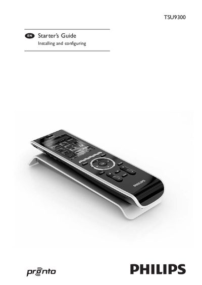 Philips TSU9300 Quick Start Guide - cover page