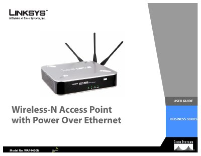 Linksys WAP4400N Wireless-N Access Point User Manual