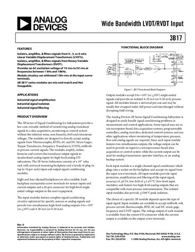 Analog Devices 3B17 Handbook
