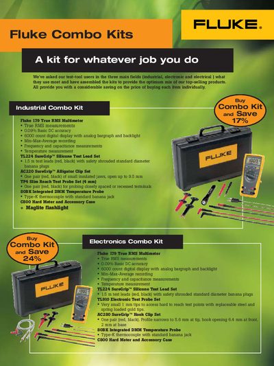Fluke Combo Kits Datasheet - cover page