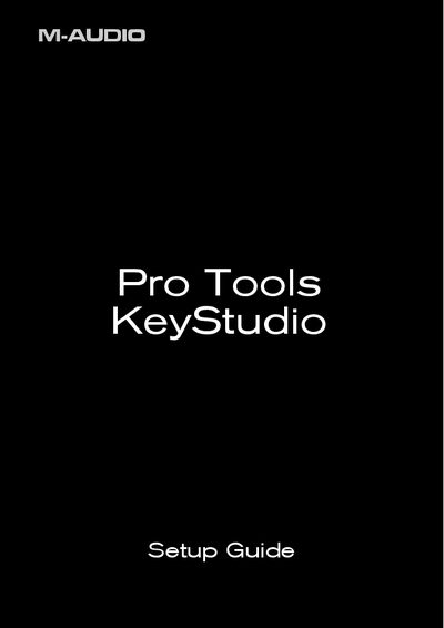M-Audio KeyStudio Setup Guide - cover page
