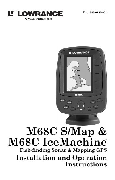 Lowrance M68C S/Map & M68C IceMachine Installation and Operation Instructions - cover page